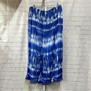 Ruby Rd crinkle tie dye boho festival beach size 10 maxi skirt